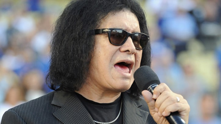 Gene Simmons Sings National Anthem, Salutes America with Devil Horns