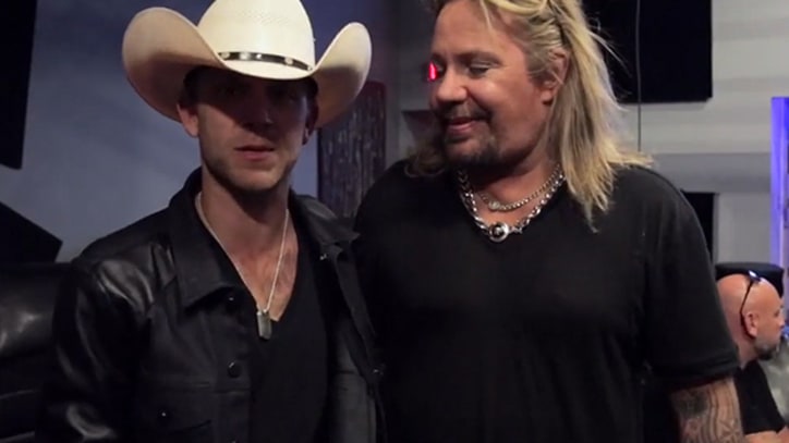 On the Set of Motley Crue and Justin Moore's 'Home Sweet Home'