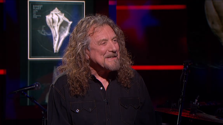 Watch Robert Plant Hand Stephen Colbert a Joint