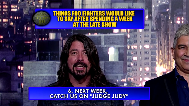 Foo Fighters End 'Letterman' Week With Top Ten List, 'Something From Nothing'