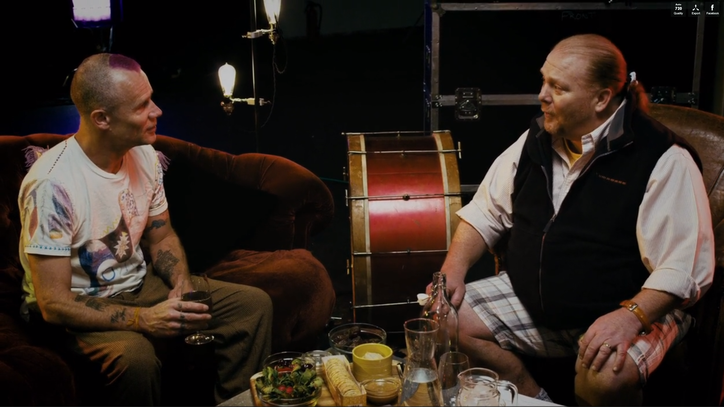 Watch The Edge and Flea Chat Music, Food on Mario Batali's 'Feedback Kitchen'