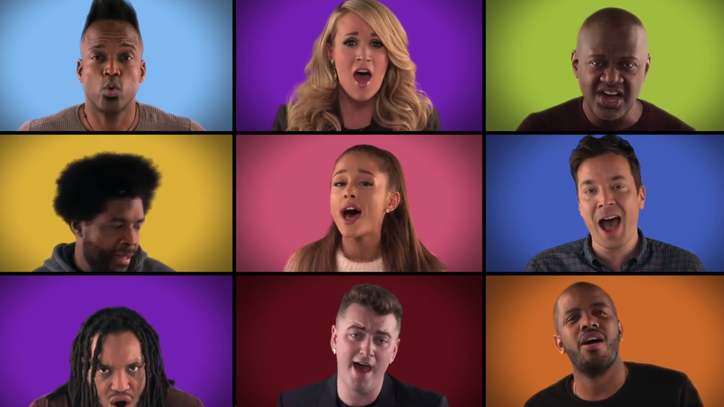Sam Smith, Ariana Grande, Roots Sing All-Star 'We Are the Champions' on 'Fallon'
