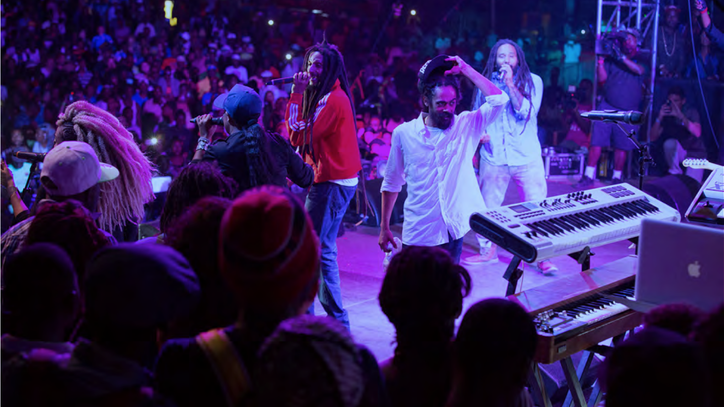 Backstage at Jamaica's Joyous Bob Marley Birthday Celebrations