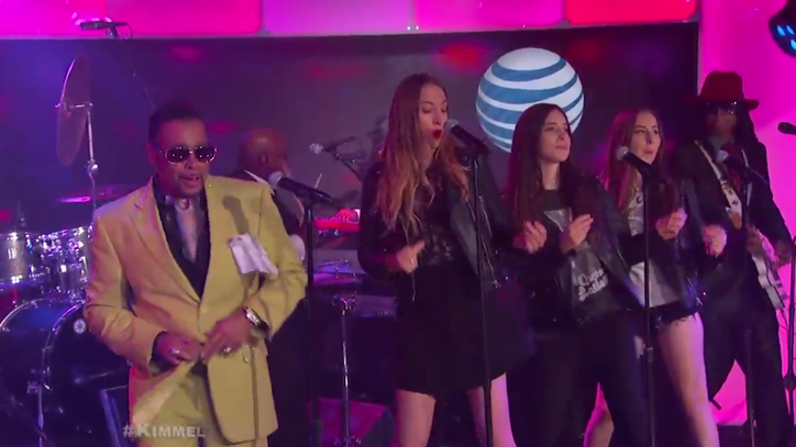Watch Morris Day and Haim Team Up for 'Jungle Love' on 'Kimmel'