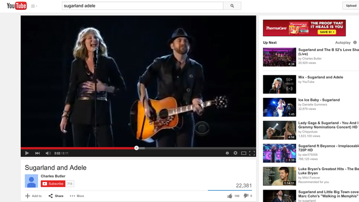 Flashback: See Sugarland Duet With Adele on 'Chasing Pavements'