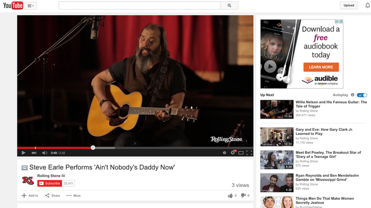 Watch Steve Earle Perform a Stripped-Down 'Ain't Nobody's Daddy Now'