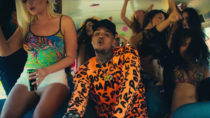 See Deorro and Chris Brown Throw a 'Five More Hours' School-Bus Party