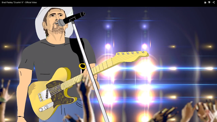Watch Brad Paisley's Wildly Animated 'Crushin' It' Video