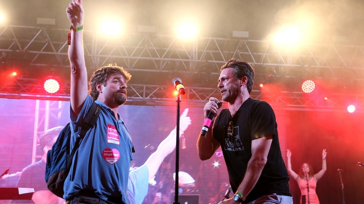 Jon Hamm and Zach Galifianakis Kick Off Bonnaroo Superjam