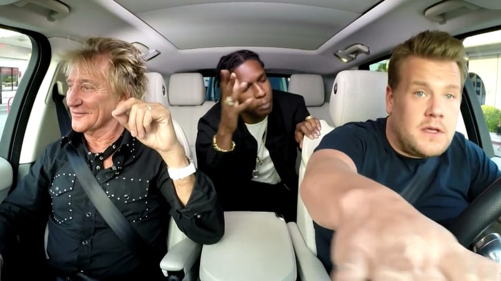 Watch Rod Stewart, A$AP Rocky Cruise L.A. on 'Carpool Karaoke'
