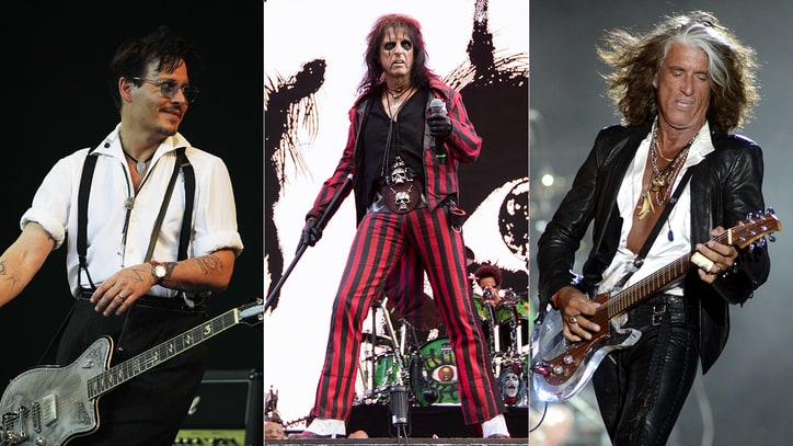 See Johnny Depp, Alice Cooper, Joe Perry Jam With Rock Royalty