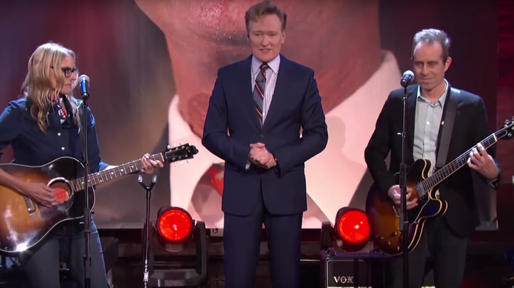 Watch Conan O'Brien, Aimee Mann, Ted Leo Stump for Lincoln Chafee