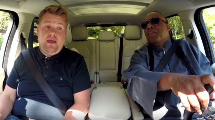 Stevie Wonder, James Corden Squabble, Sing on 'Carpool Karaoke'