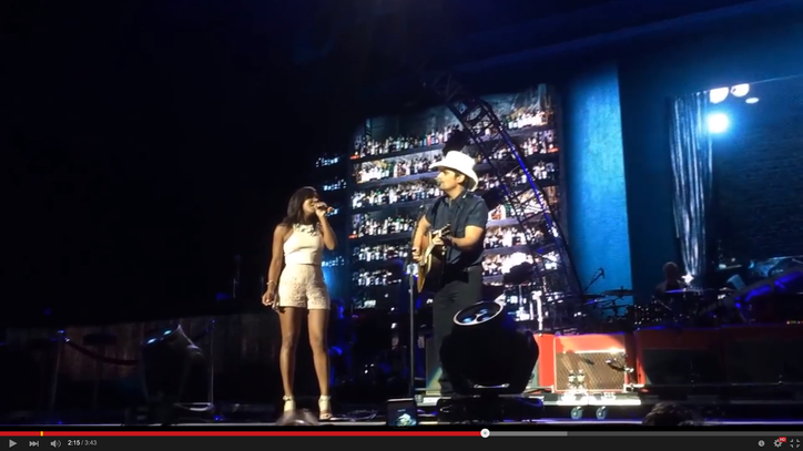 Watch Brad Paisley, Mickey Guyton Duet on 'Whiskey Lullaby'