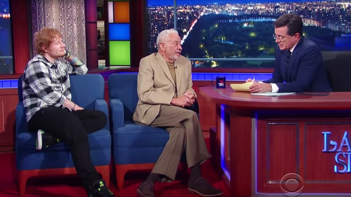 Ed Sheeran, Bill Withers Talk Growing Up Stutterers on 'Colbert'