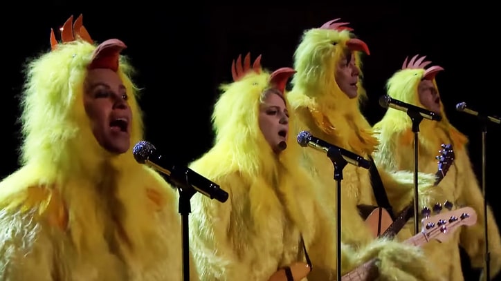 Watch Alanis Morissette, Meghan Trainor Cluck 'Ironic' on 'Fallon'