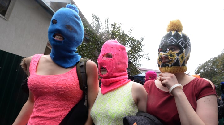 Watch Pussy Riot Perform at Banksy's Dismaland for 'Refugees In' Video