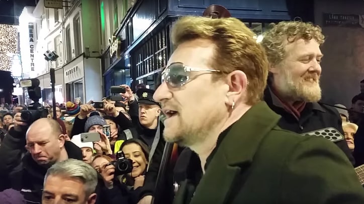 Watch Bono, Hozier, Glen Hansard Busk on Dublin Street