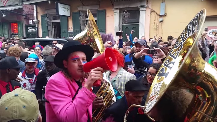 See Arcade Fire's Second Line Parade Celebrating David Bowie