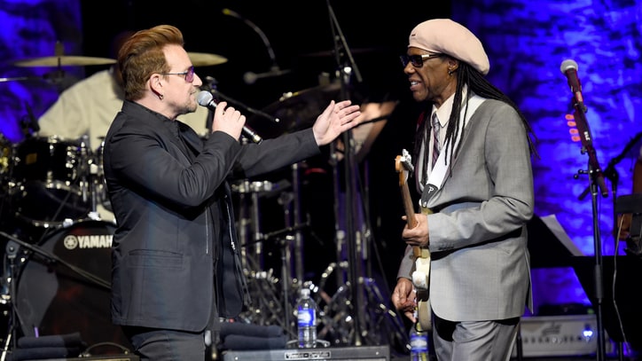 Bono, Nile Rodgers Thrill With U2 Hits at Benefit Concert