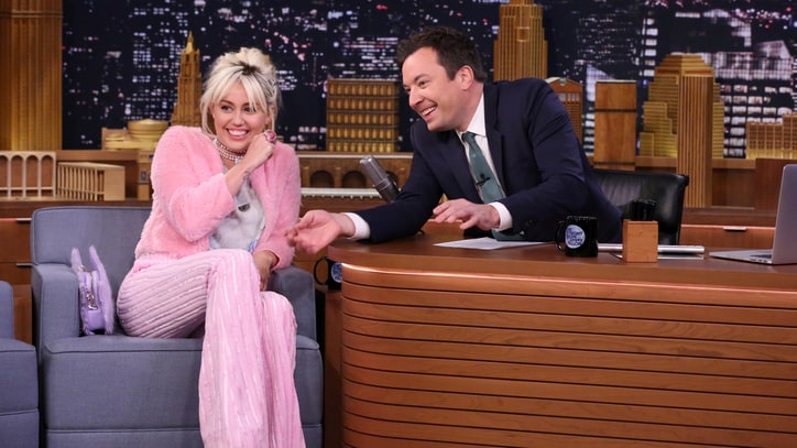 Watch Miley Cyrus, Jimmy Fallon Battle in 'Funny Face Off'