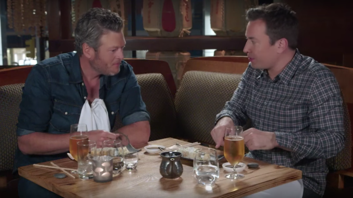 Watch Blake Shelton Eat Sushi for the First Time on 'Fallon'