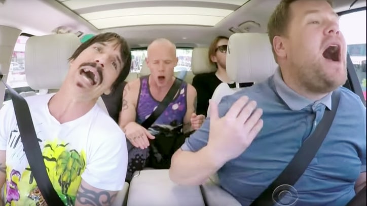 See Red Hot Chili Peppers Sing, Wrestle on 'Carpool Karaoke'