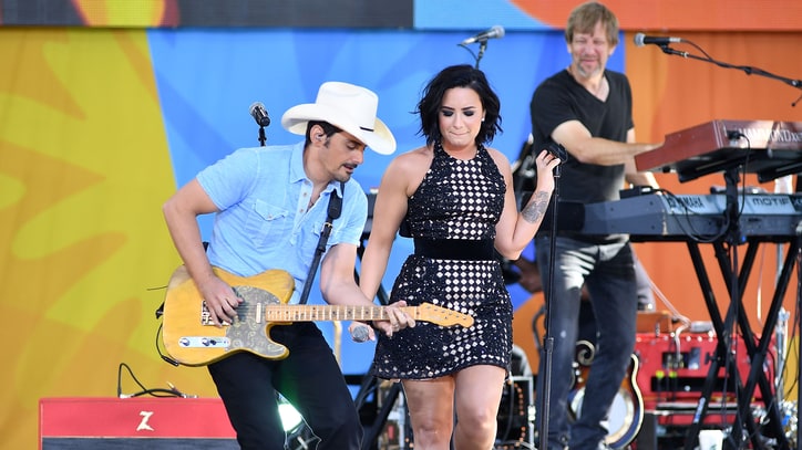 See Brad Paisley, Demi Lovato Deliver Sultry 'Fight' on 'GMA'