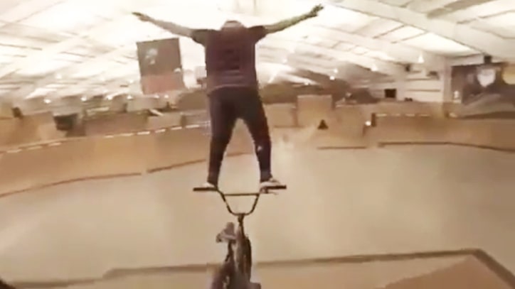 See Mind-Blowing Balancing Act by BMX Biker