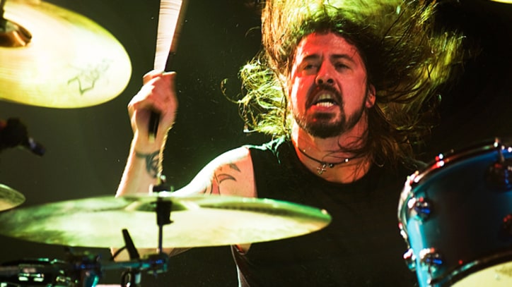 Dave Grohl Honored With 900-Pound Drumsticks by Hometown