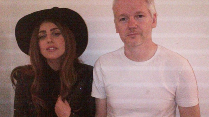 Lady Gaga Visits Julian Assange in London