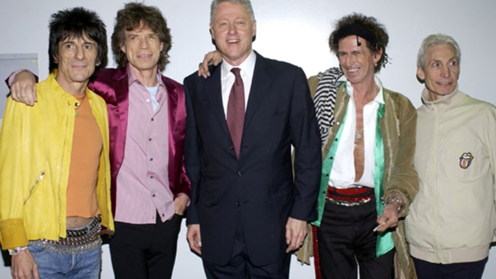 Rolling Stones Shoot Scorsese Film, Party with the Clintons