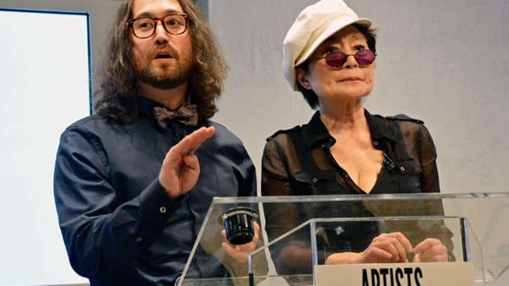 Yoko Ono and Sean Lennon Protest Fracking in Albany
