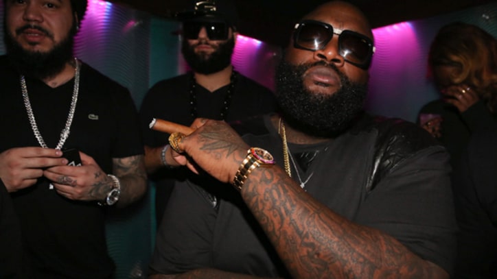 Rick Ross' Car Crashes Into Building After Drive-By Shooting