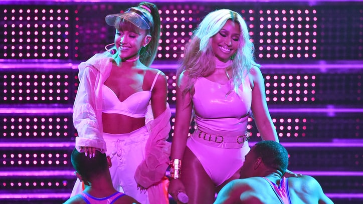 Watch Ariana Grande, Nicki Minaj's Seductive VMAs Performance
