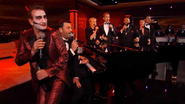 Watch Bono Resurrect 'MacPhisto' With DJ Khaled, Halsey on 'Kimmel'