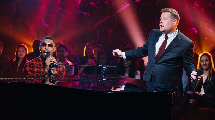 Watch James Corden, Jamie Foxx Sing Seductive 'Pop Goes The Weasel'