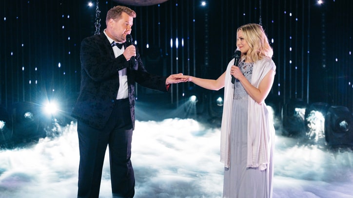 Watch Kristen Bell, James Corden Perform Awkward Aerial Duet