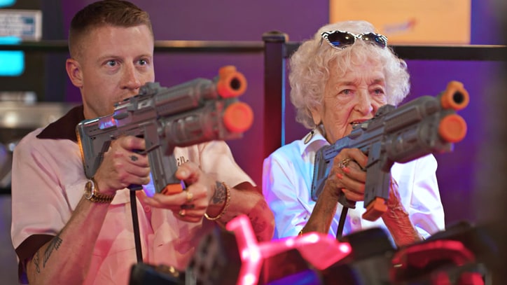 See Macklemore Celebrate Grandma's Centennial With Strippers, Karaoke