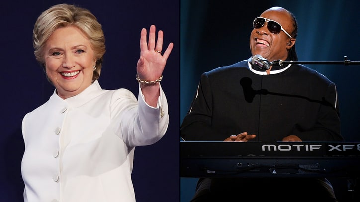 Watch Stevie Wonder Sing 'Happy Birthday' to Hillary Clinton