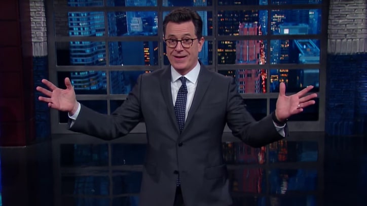 Watch Stephen Colbert Fret About Trump's Nuclear Plan