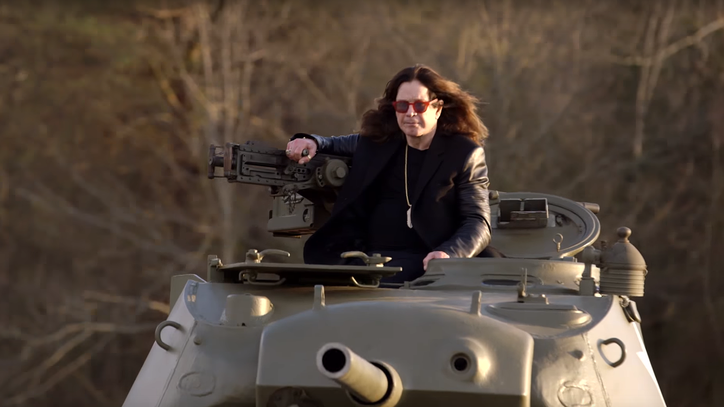 See Ozzy and Jack Osbourne's Army Tank Joyride