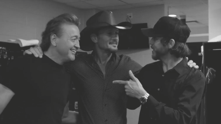See Tim McGraw's Backstage Jam of 'Mama Tried' with Chris Janson