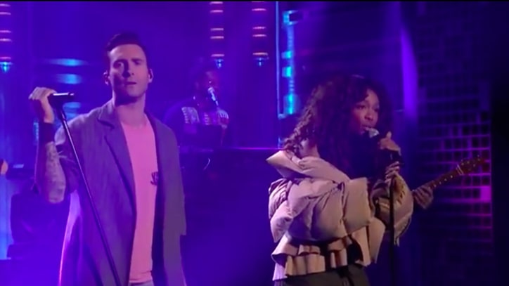 See Maroon 5, SZA's Festive 'What Lovers Do' on 'Fallon'