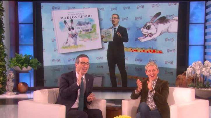 John Oliver Talks Inspiration Behind Mike Pence-Trolling Book on 'Ellen'
