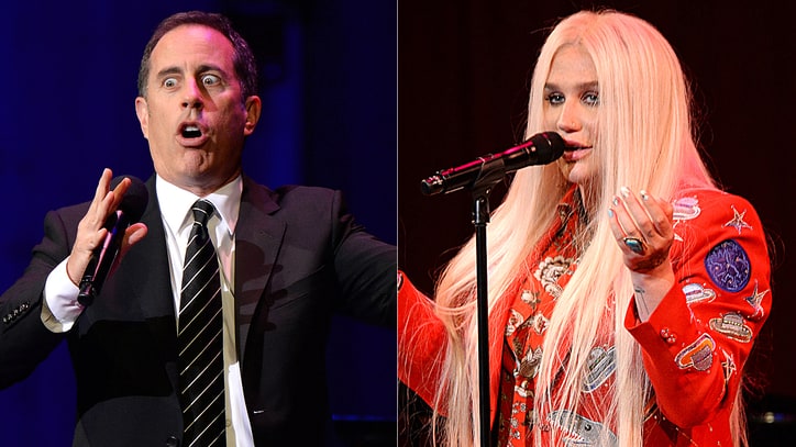 Jerry Seinfeld Explains Awkward Kesha Interaction: 'I Don't Hug a Total Stranger'