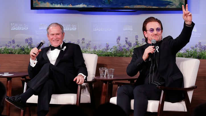 Bono Awarded George W. Bush Medal for Distinguished Leadership for AIDS Work