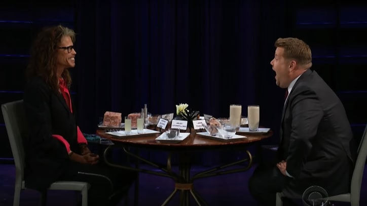 Watch Steven Tyler Reveal Secrets or Eat Gross Foods on 'Corden'