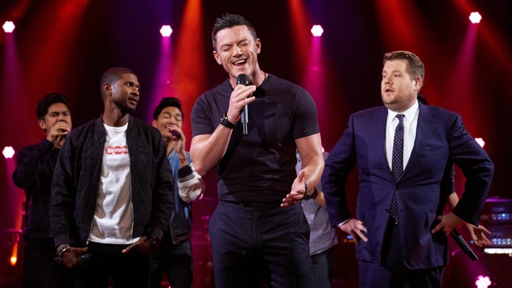 Watch Usher, Luke Evans Riff on Marvin Gaye, Al Green Songs on 'Corden'