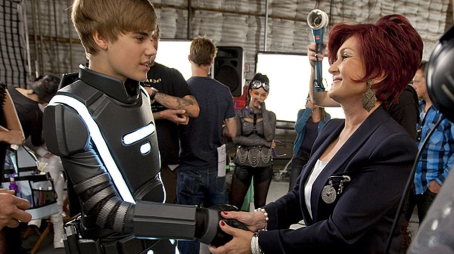 Justin Bieber and Sharon Osbourne
